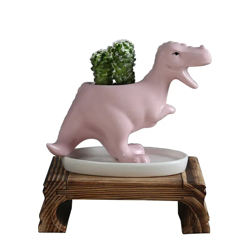 Ceramic Dinosaur Succulent Planter