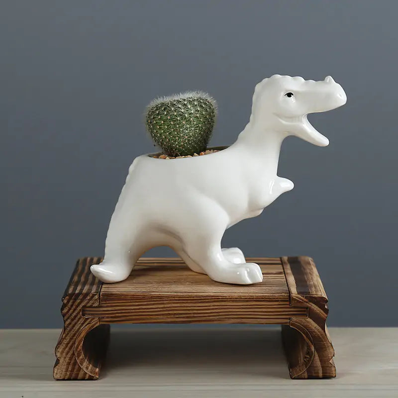 Ceramic Dinosaur Succulent Planter