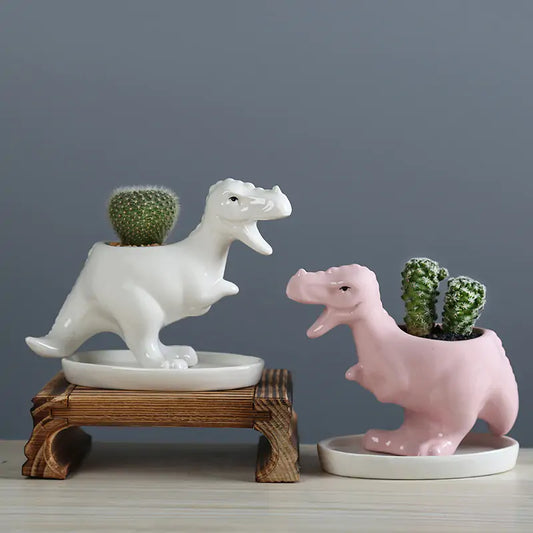 Ceramic Dinosaur Succulent Planter