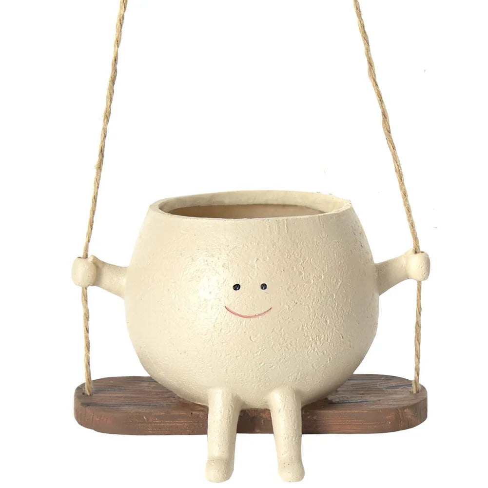 Lovely Swing Face Planter Pot